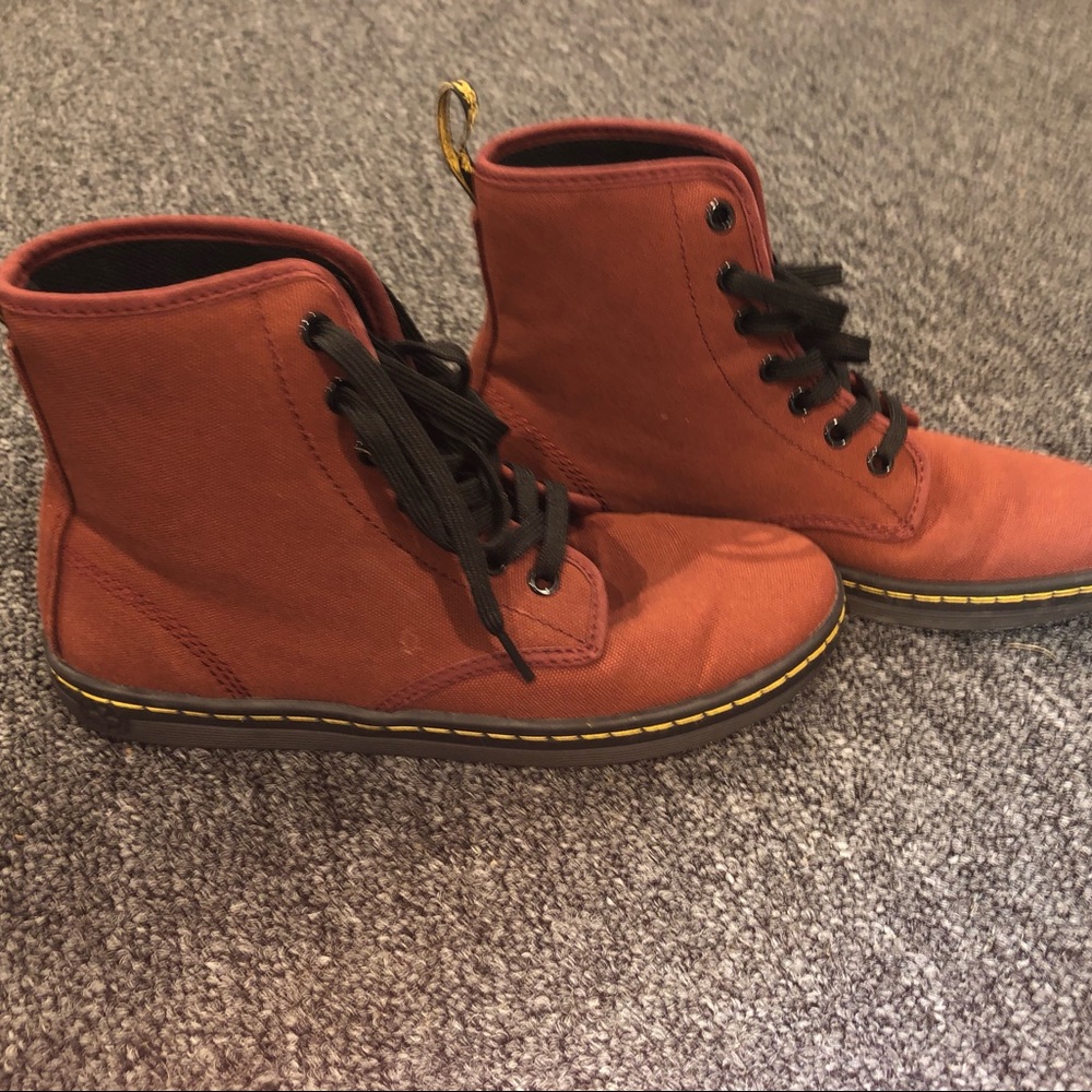 maroon doc martens